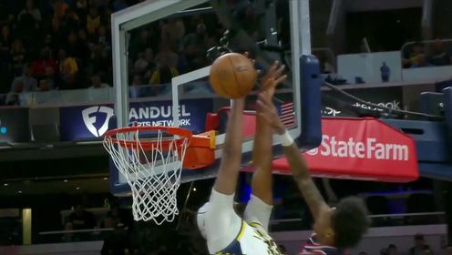 《NBA全场集锦》休想在我面前得分！特纳镇守篮下送AJ-约翰逊无情迎面大帽