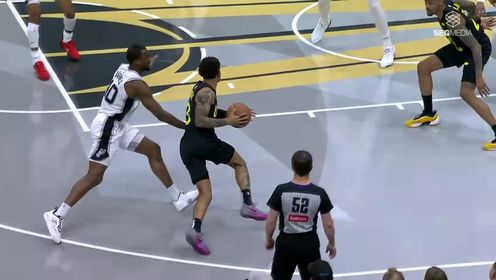 《NBA全场集锦》此球只应天上有！乔治突破将球高高抛起 尤班克斯神兵天降上演单臂砸扣