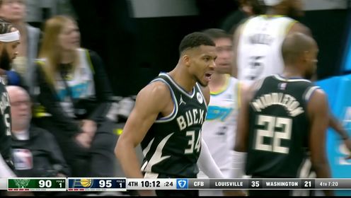 《NBA全场集锦》扛起球队进攻重任！字母哥直杀篮下无视围追堵截上篮打进2+1