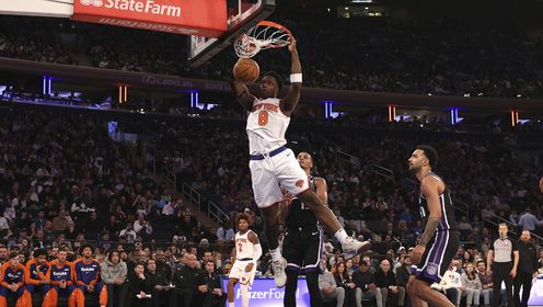 《NBA全场集锦》【原声】国王120-143尼克斯 哈特三双尼克斯四人得分20+主场击败国王