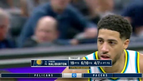 《NBA全场集锦》【回放】NBA常规赛：鹈鹕vs步行者第3节英文原声回放
