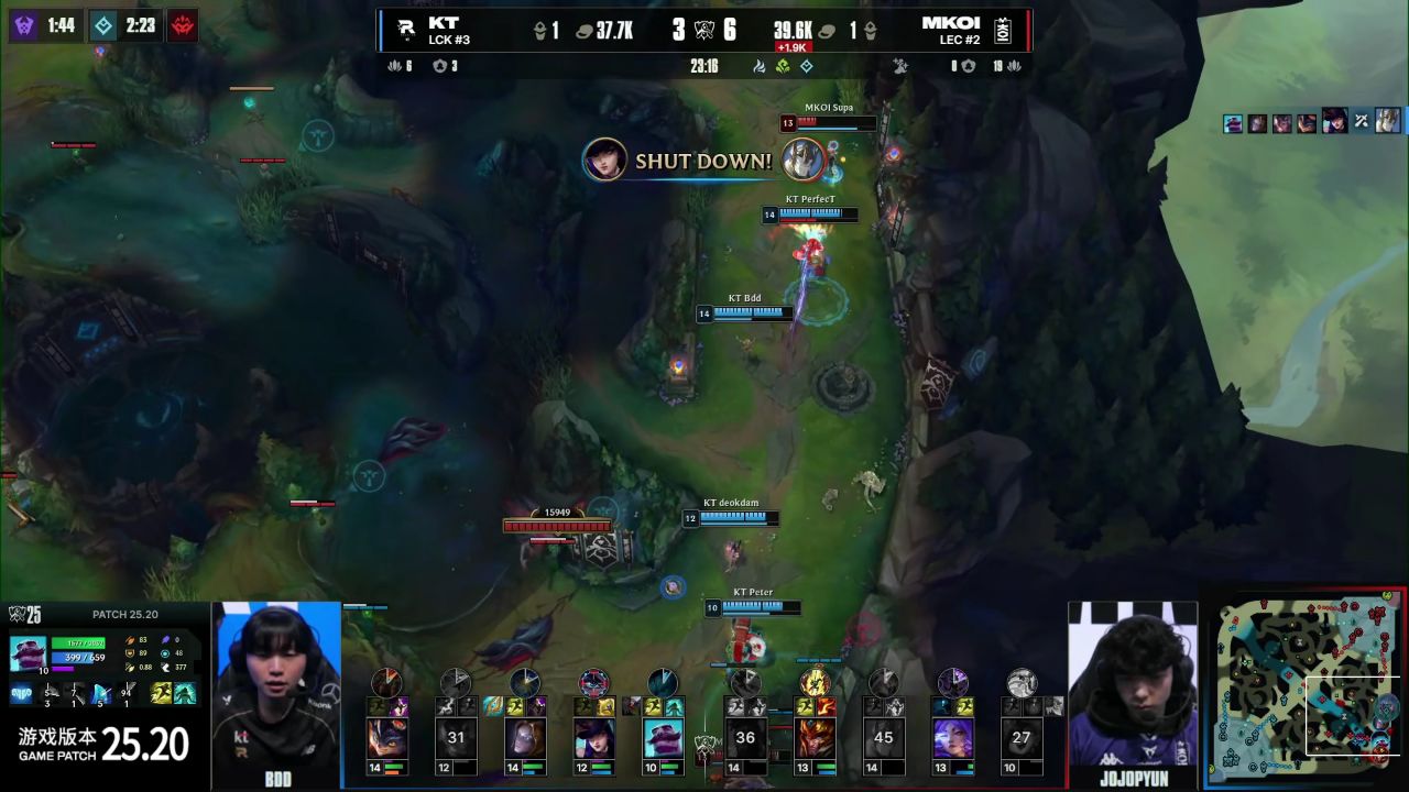 BDD发条大招拉三个完美COMBO DEOKDAM女警砍下三杀